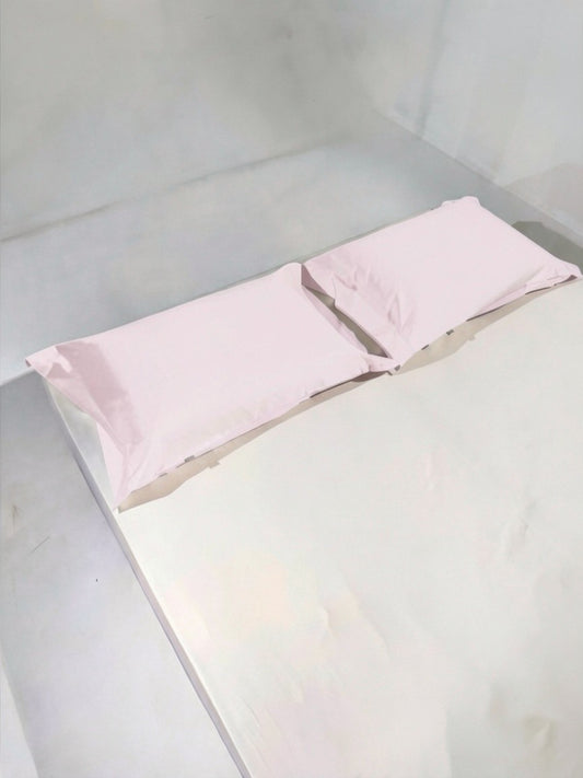 Fronha Cozybed Home 400 fios 100% algodão percal acetinado rosa claro 50x70cm